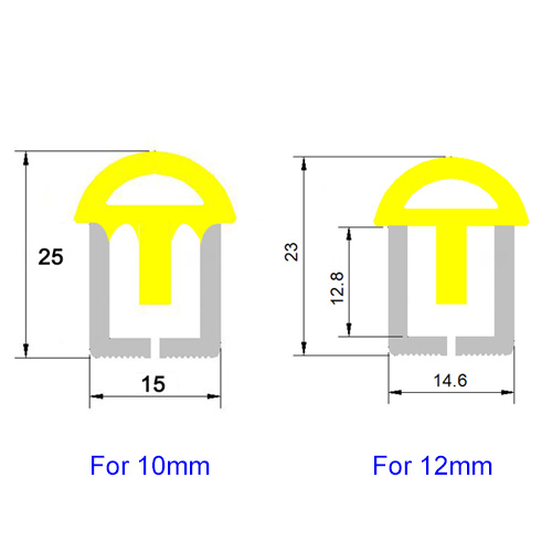 Flexible Silicone LED Channel With Dome Top 180° Top Emitting 15*25mm Flexible Silicone LED Channel With Dome Top 180° Top Emitting 15*25mm